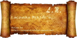 Laczuska Miklós névjegykártya